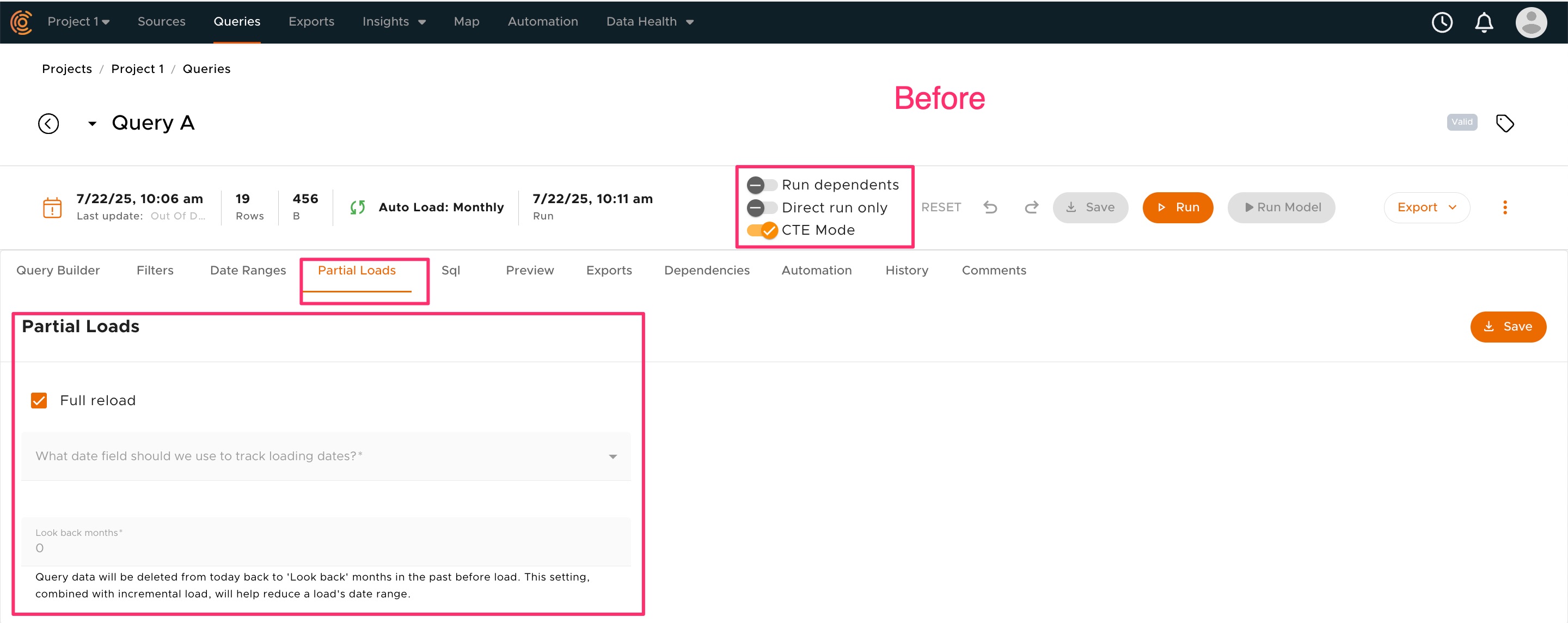 Query Settings Moved to Settings Tab - Conversionomics Knowledge Base