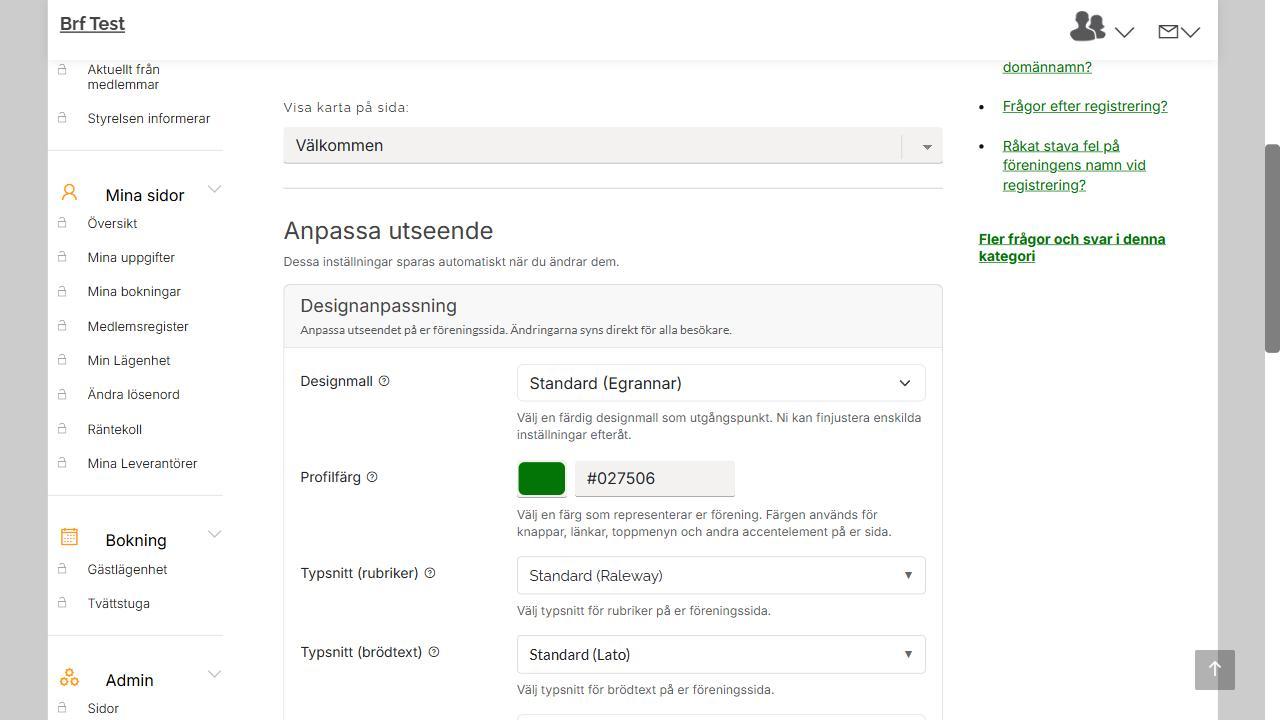 Designmall-väljaren