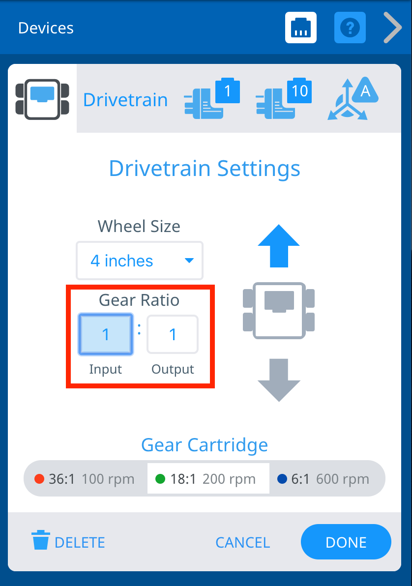 How to Configure a Drivetrain VEXcode V5 Blocks VEX Robotics Knowledge Base