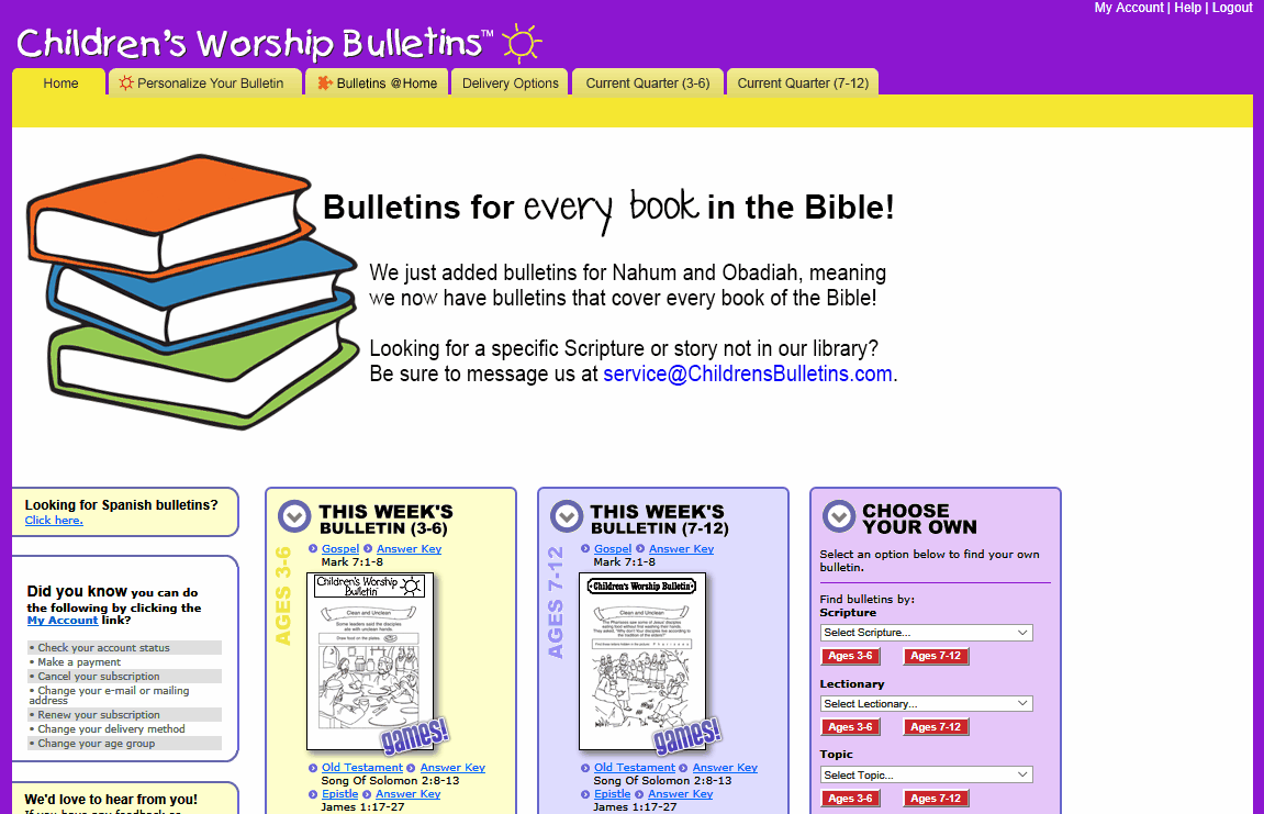 Getting Started: Children's Worship Bulletins - Children's Worship ...
