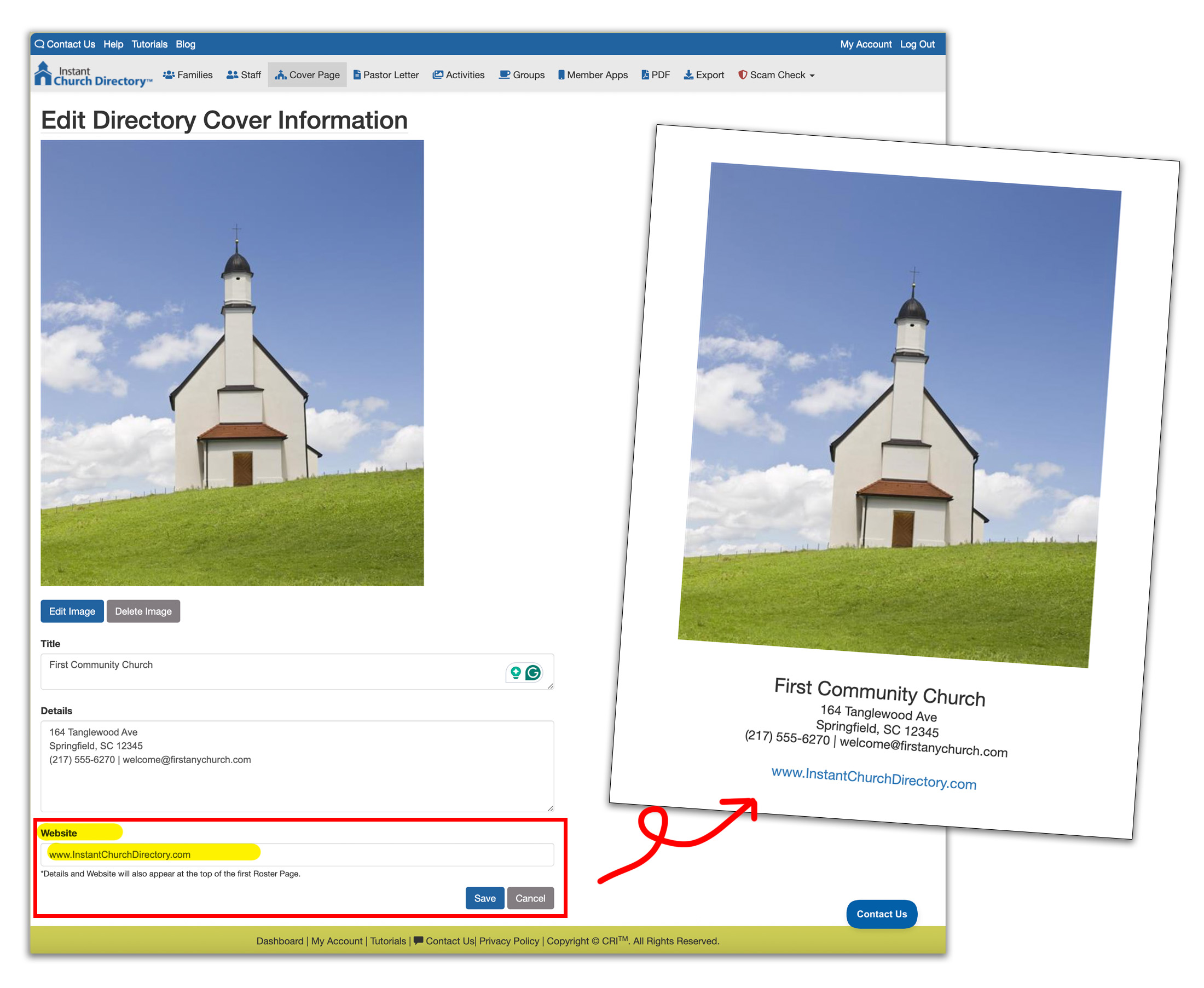 cover page, edit, custom, edit, url, personalize,