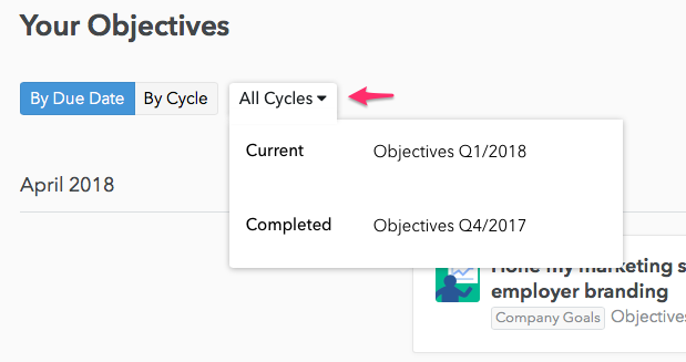 creating and sharing objectives small improvements objective and desired goals