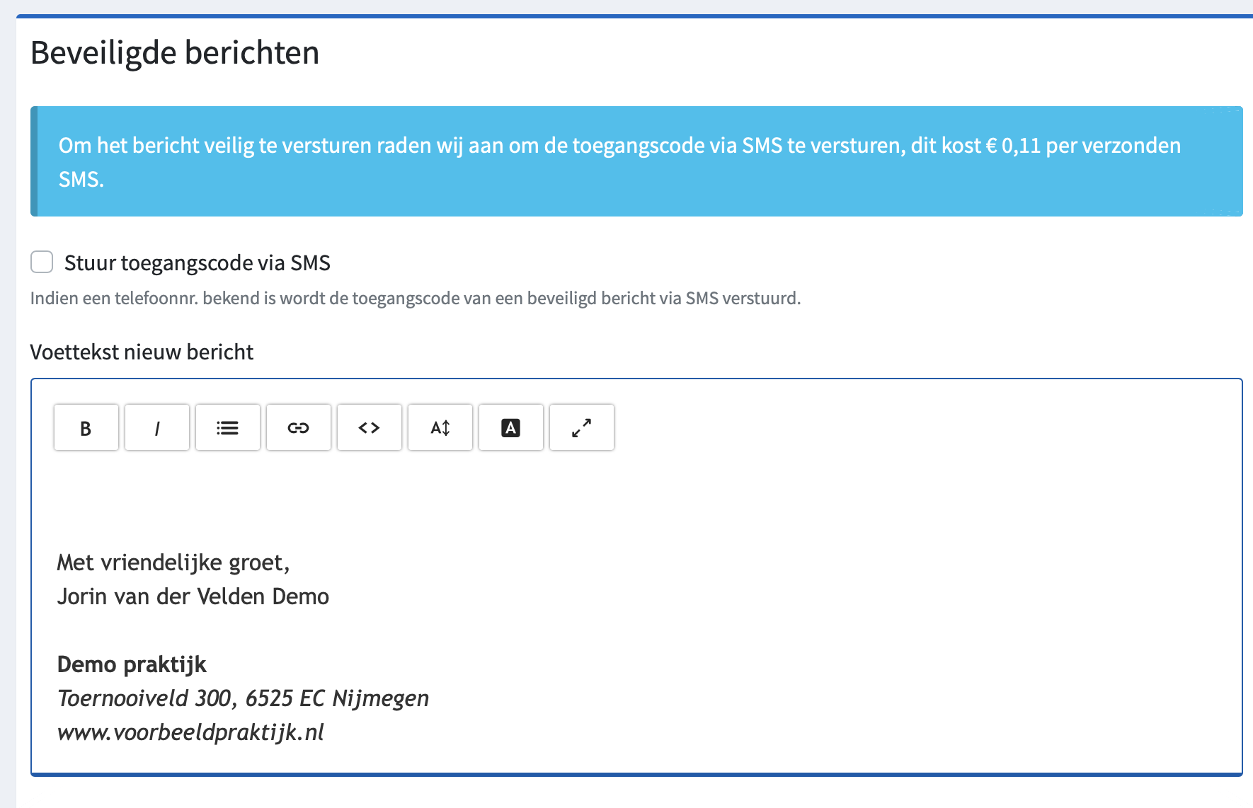 Beveiligde berichten  MijnDiAd praktijksoftware kennisbank