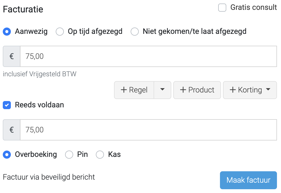 Hoe kan ik een factuur maken die reeds betaald is? - MijnDiAd