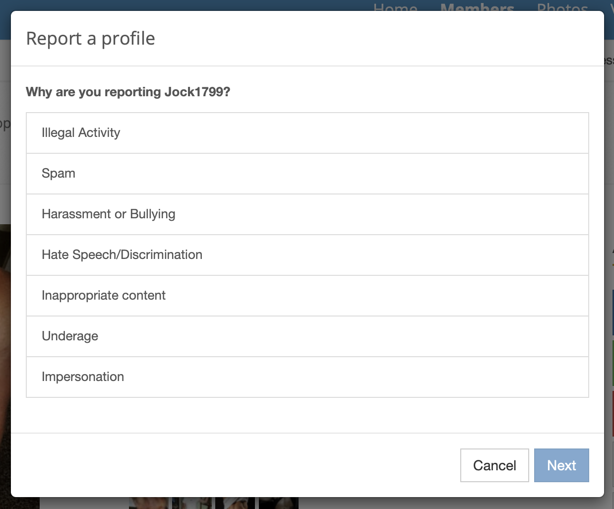 Reporting a user or piece of content - Diaper-BOIS Help Site
