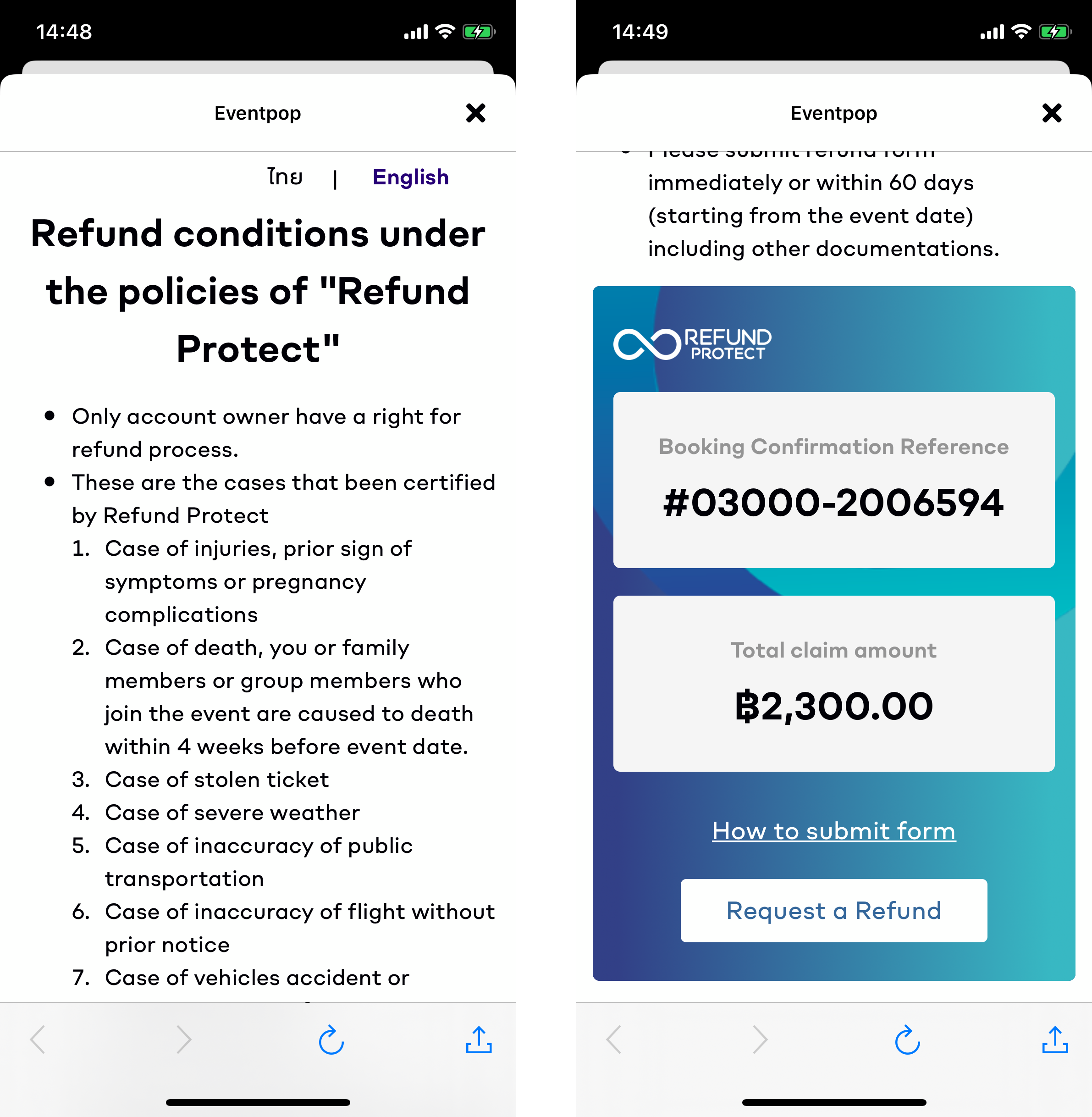 How to request for refund with Refund Protect Eventpop Help Center