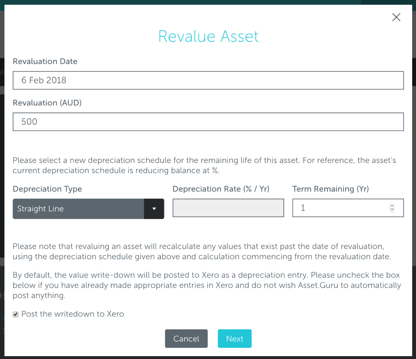 How to revalue an asset Asset.Guru Support