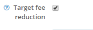 ChannelEngine back-end: target fee reduction