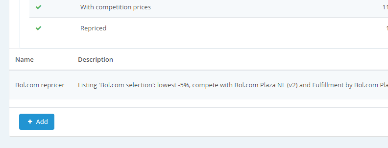 ChannelEngine back-end: reprice rules overview