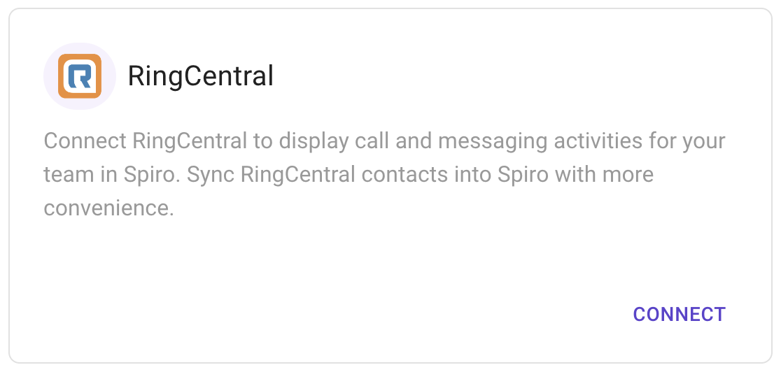 RingCentral Integration Spiro Help Center RingCentral Integration Spiro Help Center