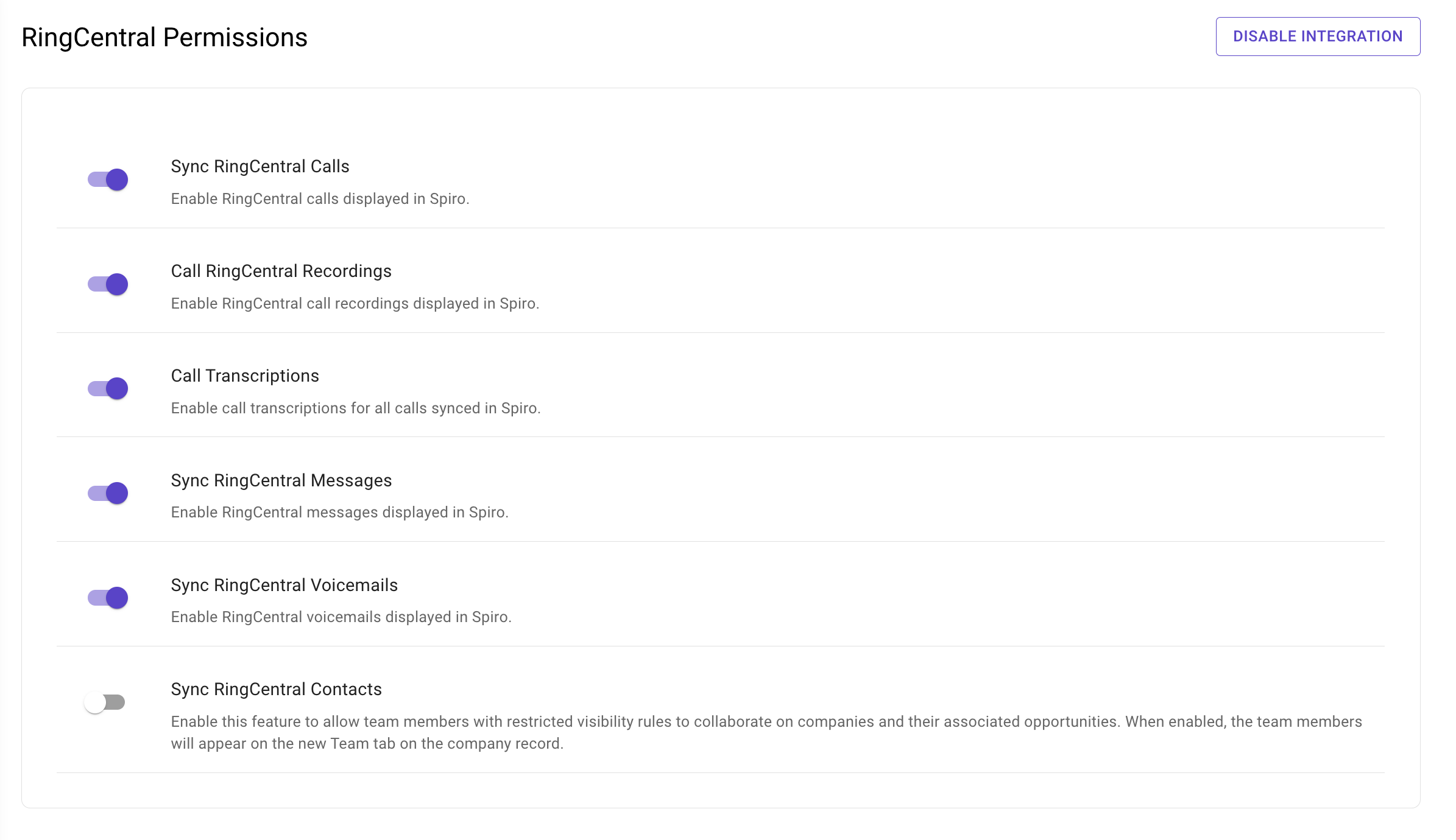 RingCentral Integration Spiro Help Center RingCentral Integration Spiro Help Center
