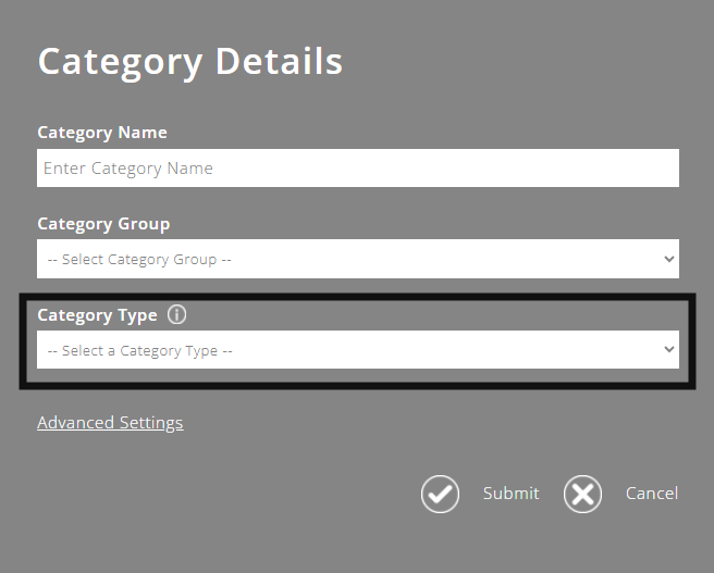 ExpensePlus Category details pop up