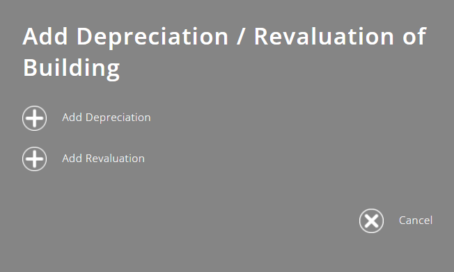 ExpensePlus Add Depreciation / Revaluation popup