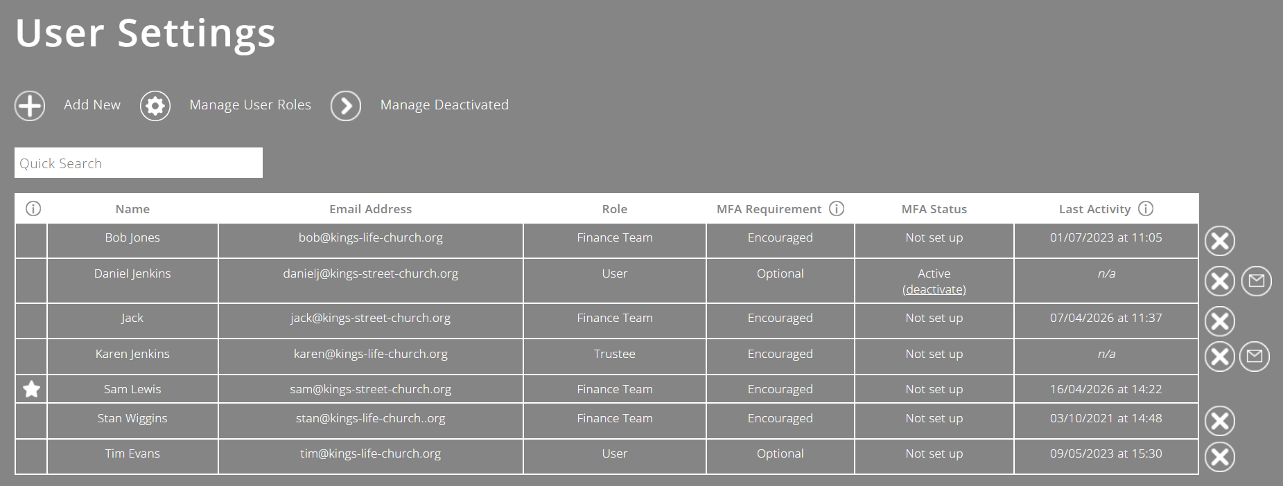 ExpensePlus User Settings screen