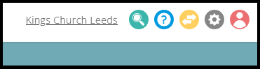 ExpensePlus screenshot of organisation name in top right of screen