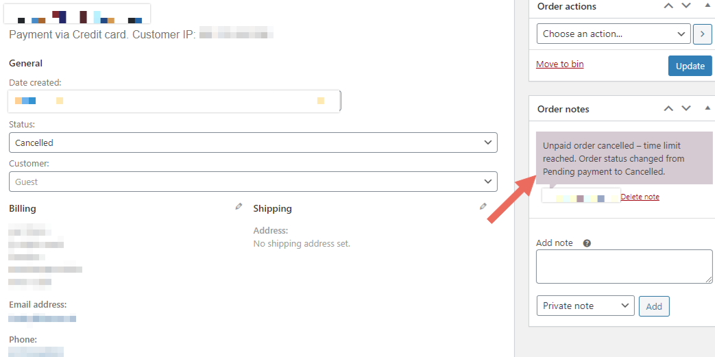 How to resolve Unpaid Order Cancelled Time Limit Reached? We are AG