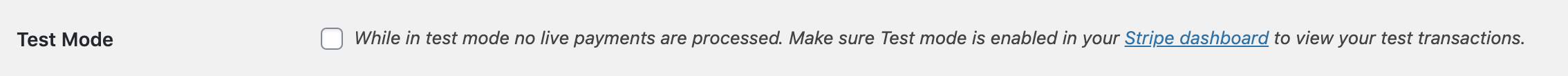 The setting to enable Teset Mode in the Sugar Calendar plugin.