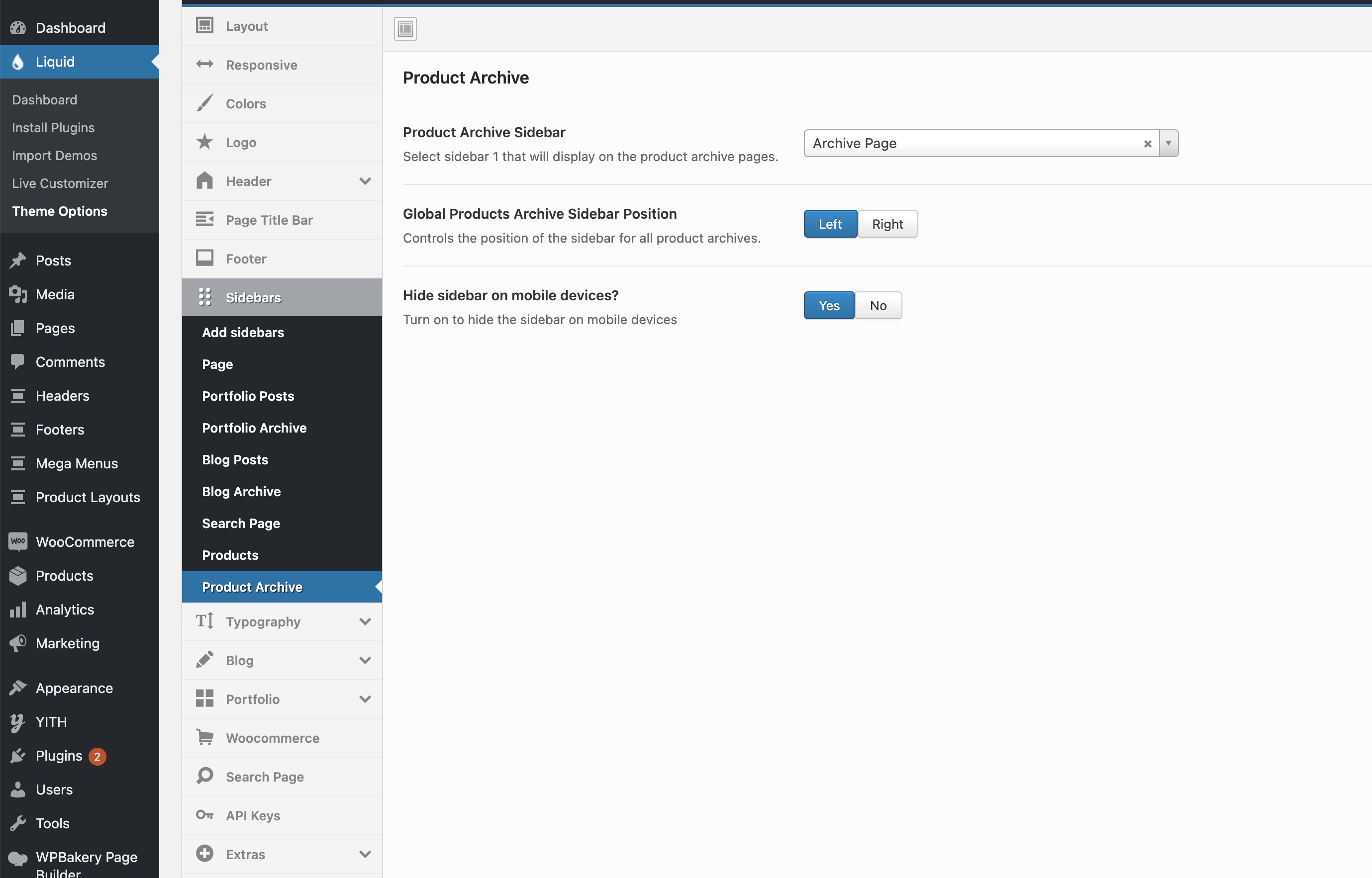 HUB Sidebar / Widgets LiquidThemes Knowledge Base