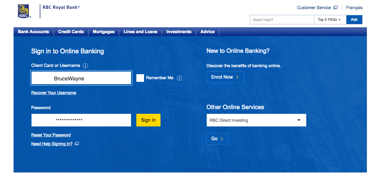 Rbc Online Banking Login Canada