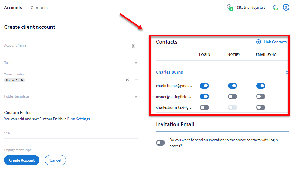 CRM (Basic): Add Client Accounts - TaxDome Help Center