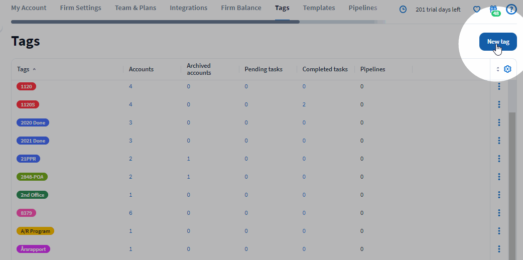Tags (Basic): Create, Edit & Delete - TaxDome Help Center