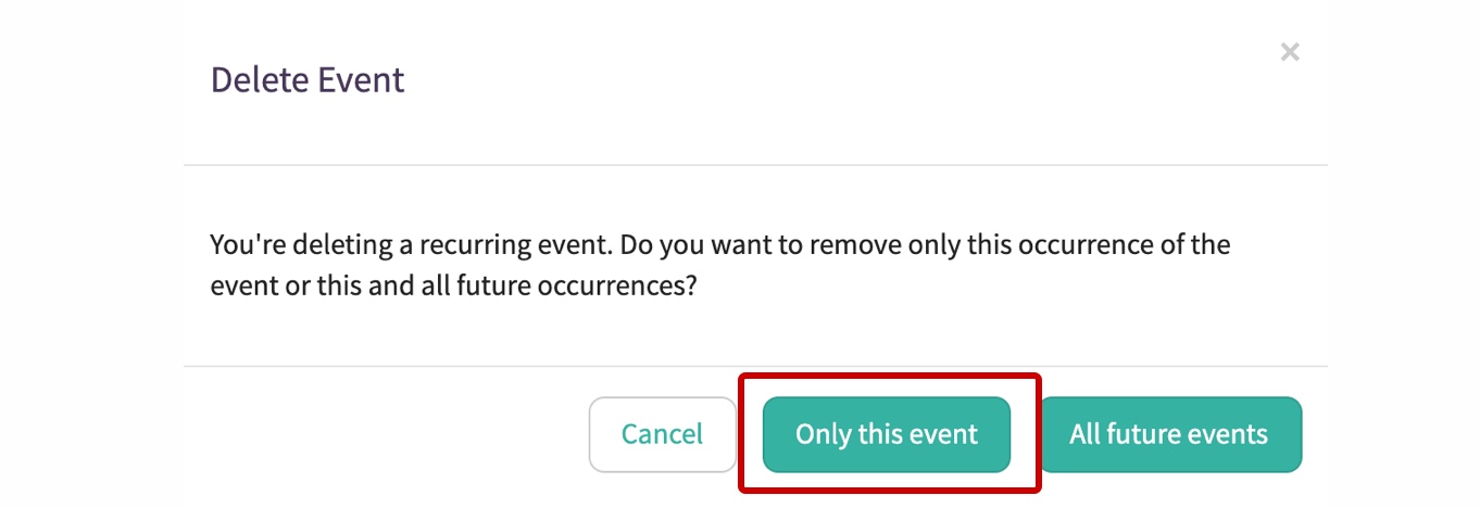 How To Remove One Occurrence Of A Recurring Event FaithStreet Support