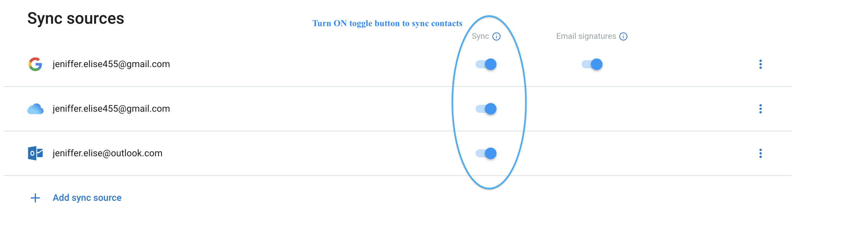 export outlook contacts to google