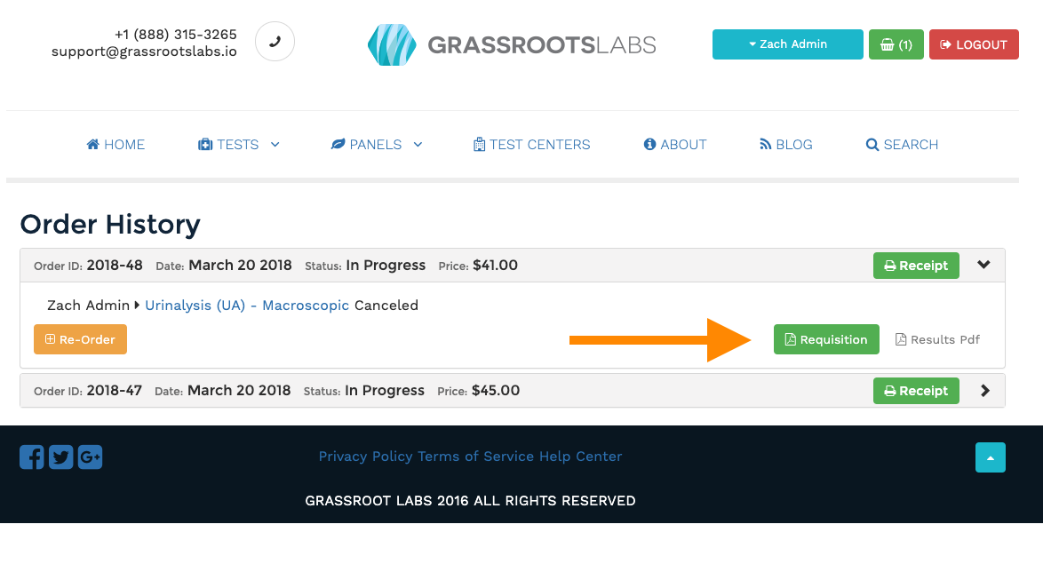 Howto Find Your Lab Test Requisition / Lab Order Grassroots Labs