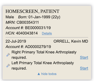 Orthopedic Workflow triggered by Implant Scan