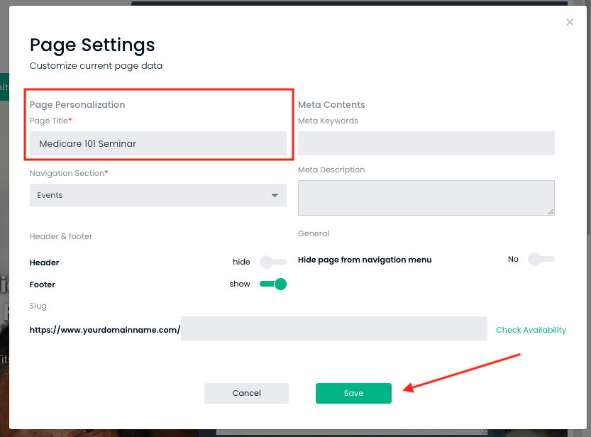 Add an Events Page - AgentMethods Knowledge Base