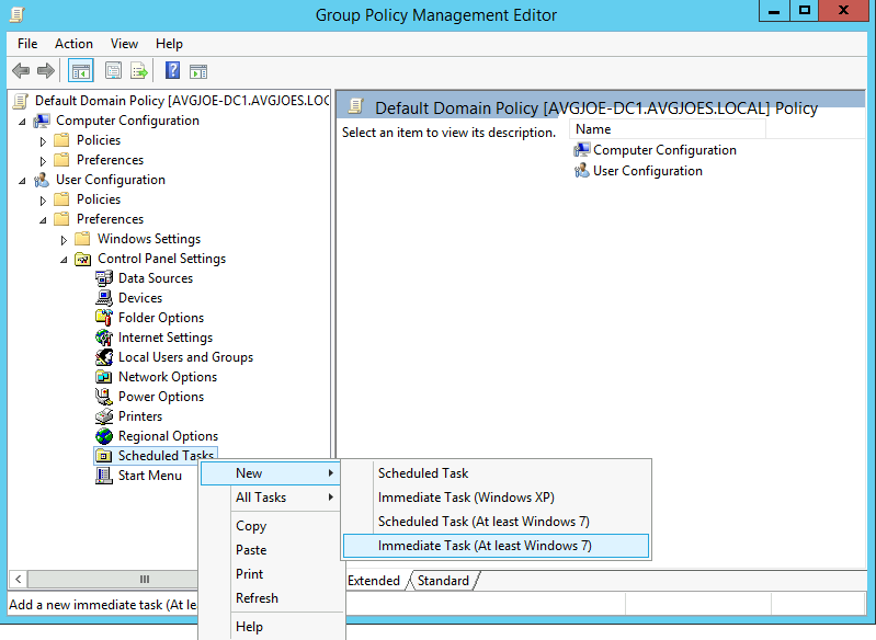 Solved gpo scheduled task configuration powershell