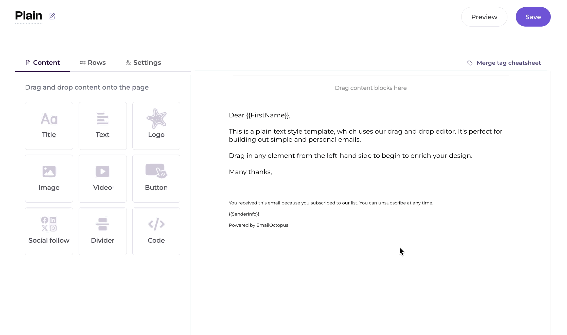 GIF showing how to add a logo block