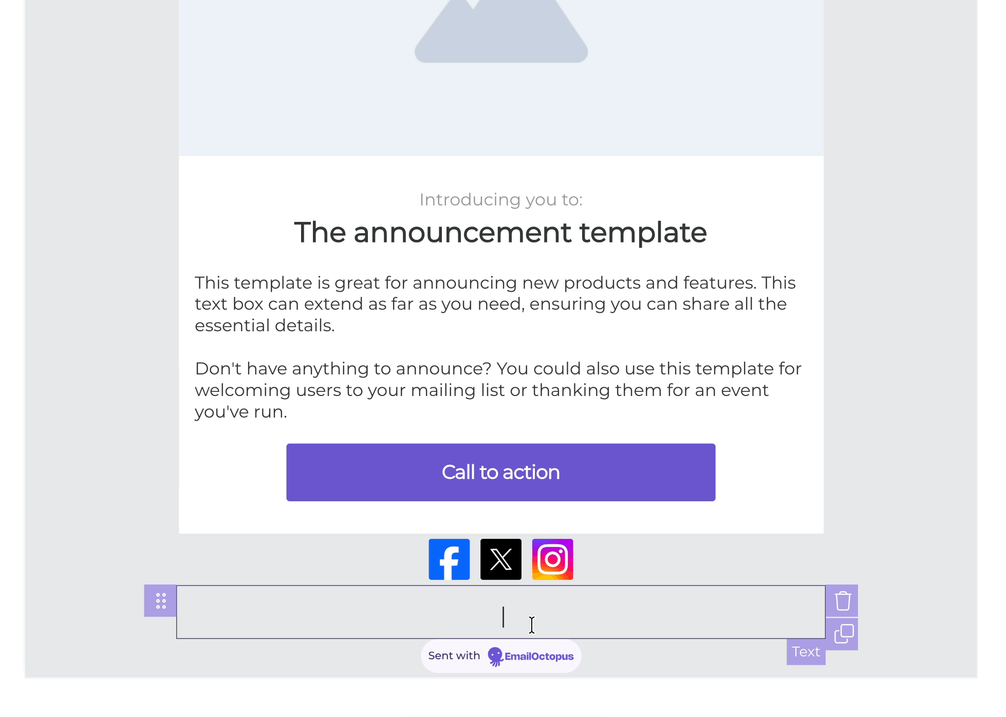 Using the hyperlink option to add the unsubscribe link