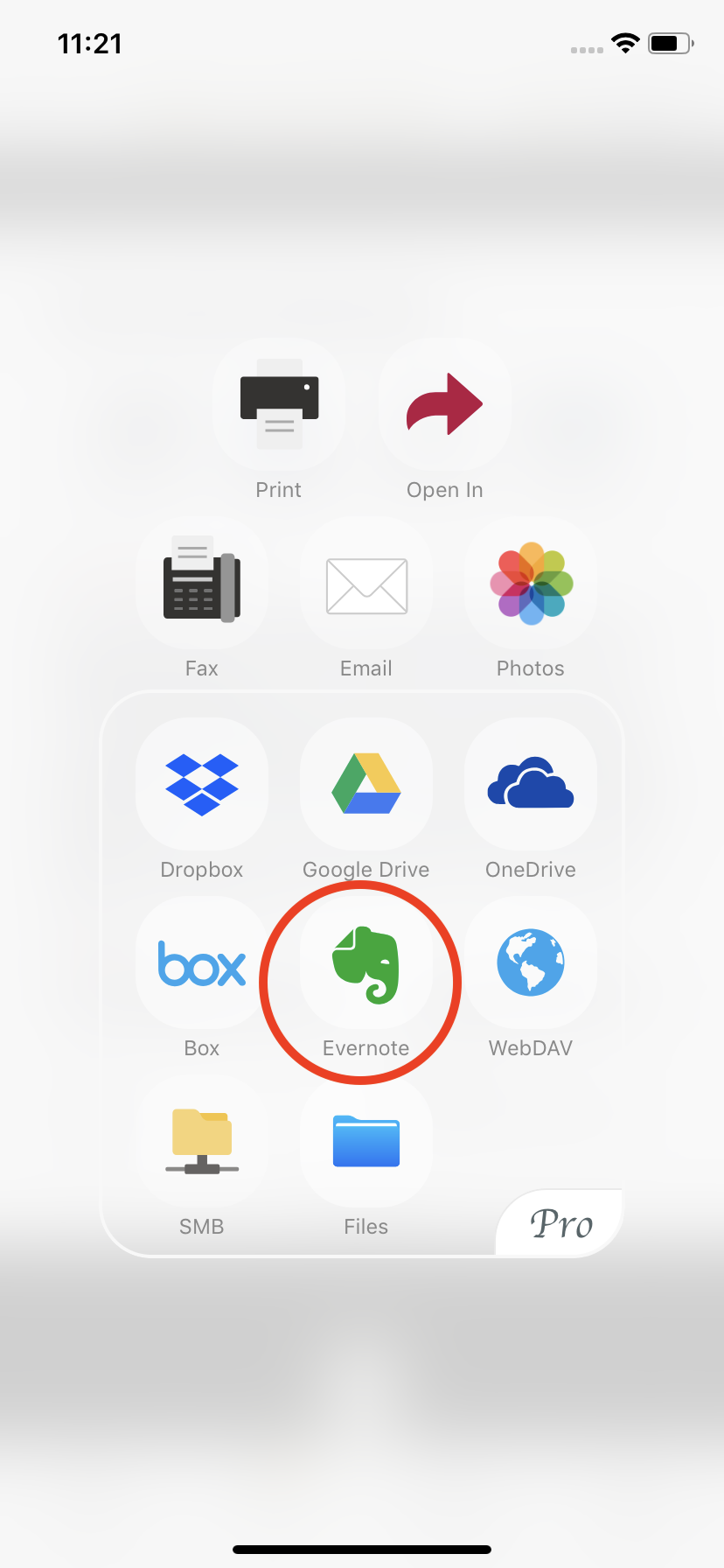 How to upload a document to Evernote? Doc Scan Help