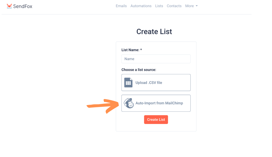 How To Switch From Mailchimp Sendfox Knowledge Base