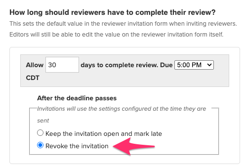 Journal configuration option for