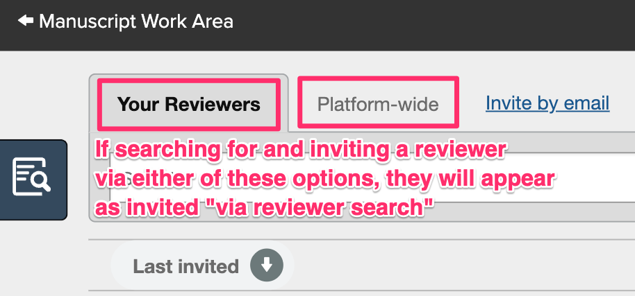 Reviewer search interface showing Your Reviewers and Platform-wide tabs