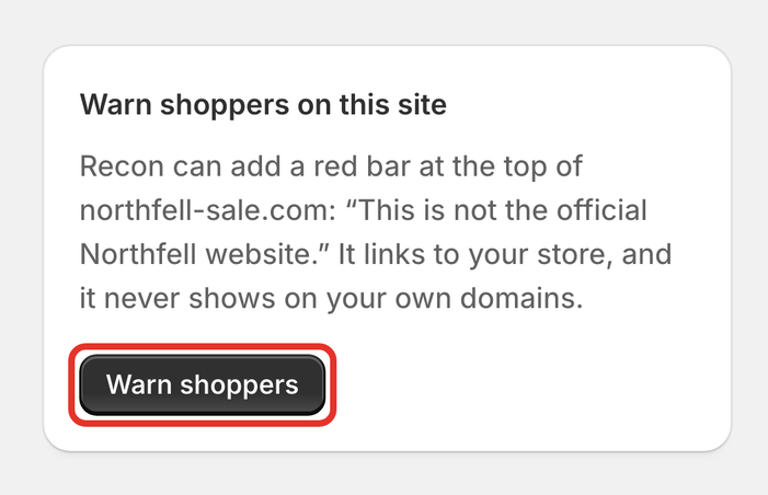 The Warn shoppers on this site card with Warn shoppers outlined