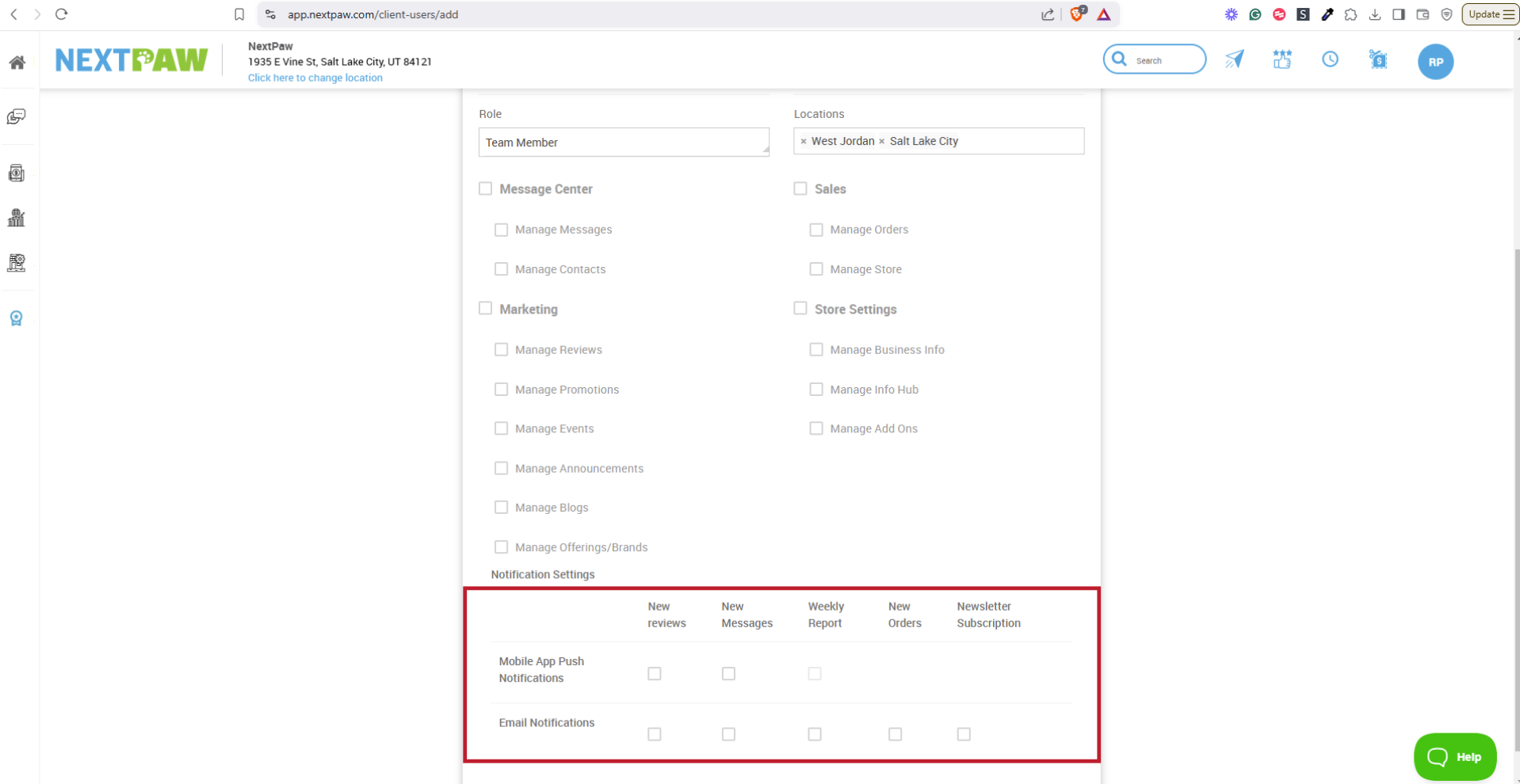 Set Notification Preferences