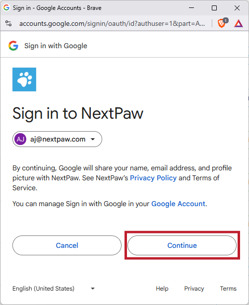 Grant Permissions Screen