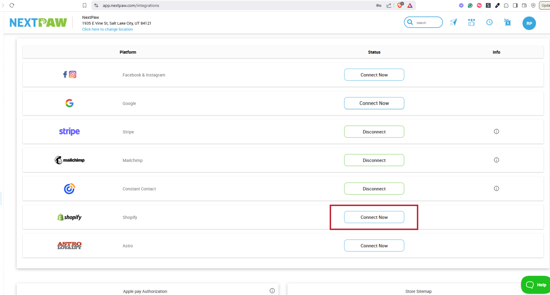 Stripe Connect Now Button