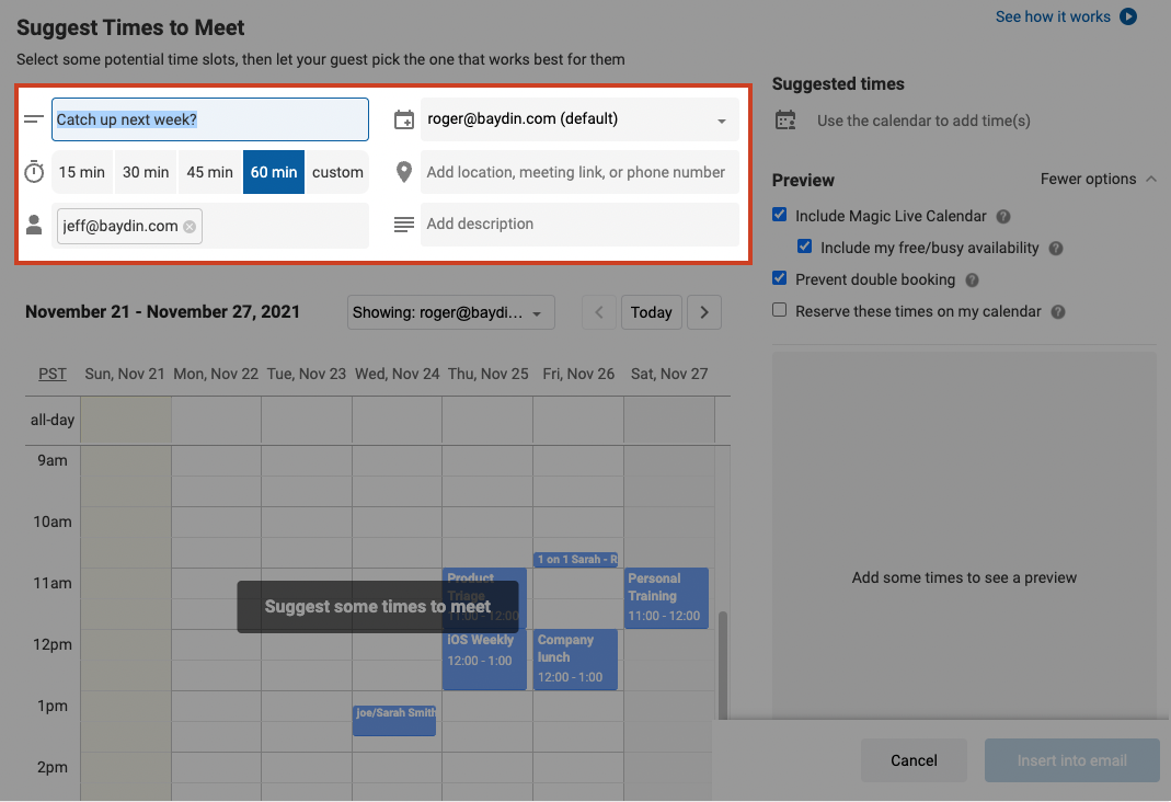 How To Use Suggest Times Boomerang For Outlook Help