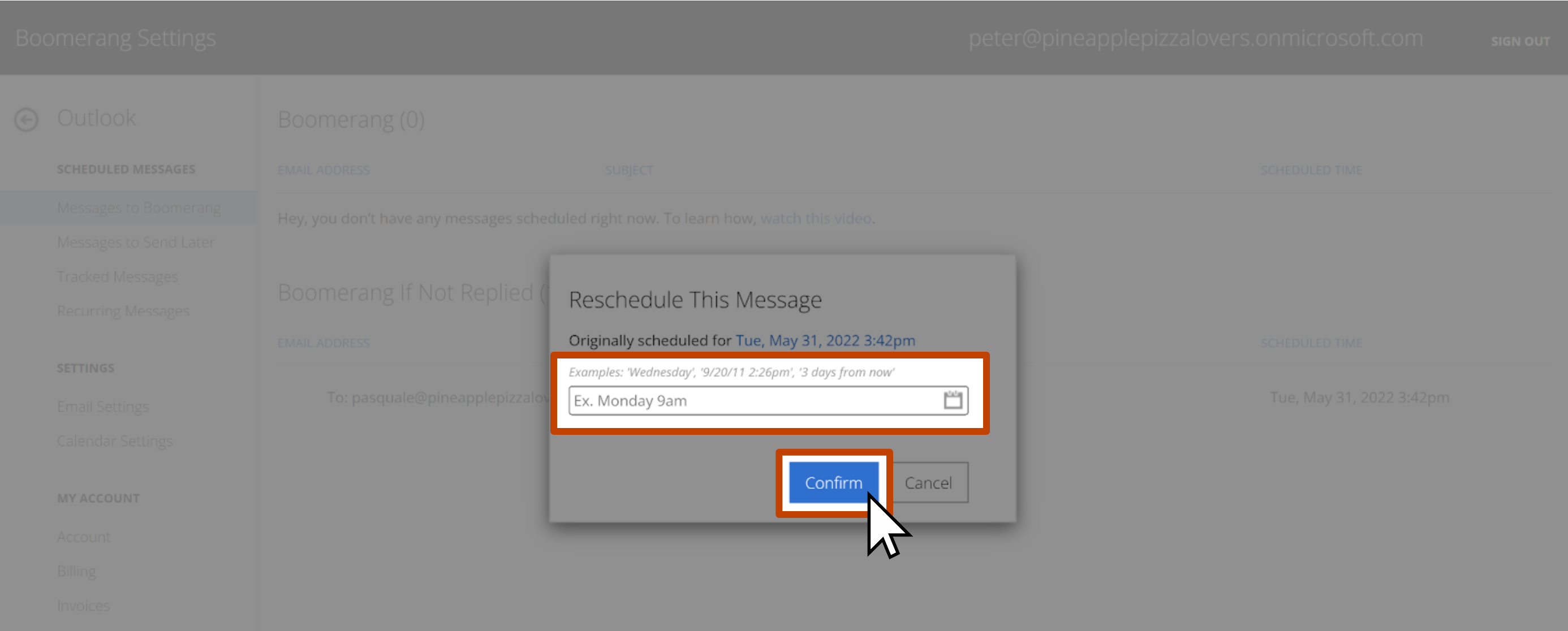 How to review pending Followup Reminders Boomerang for Outlook Help