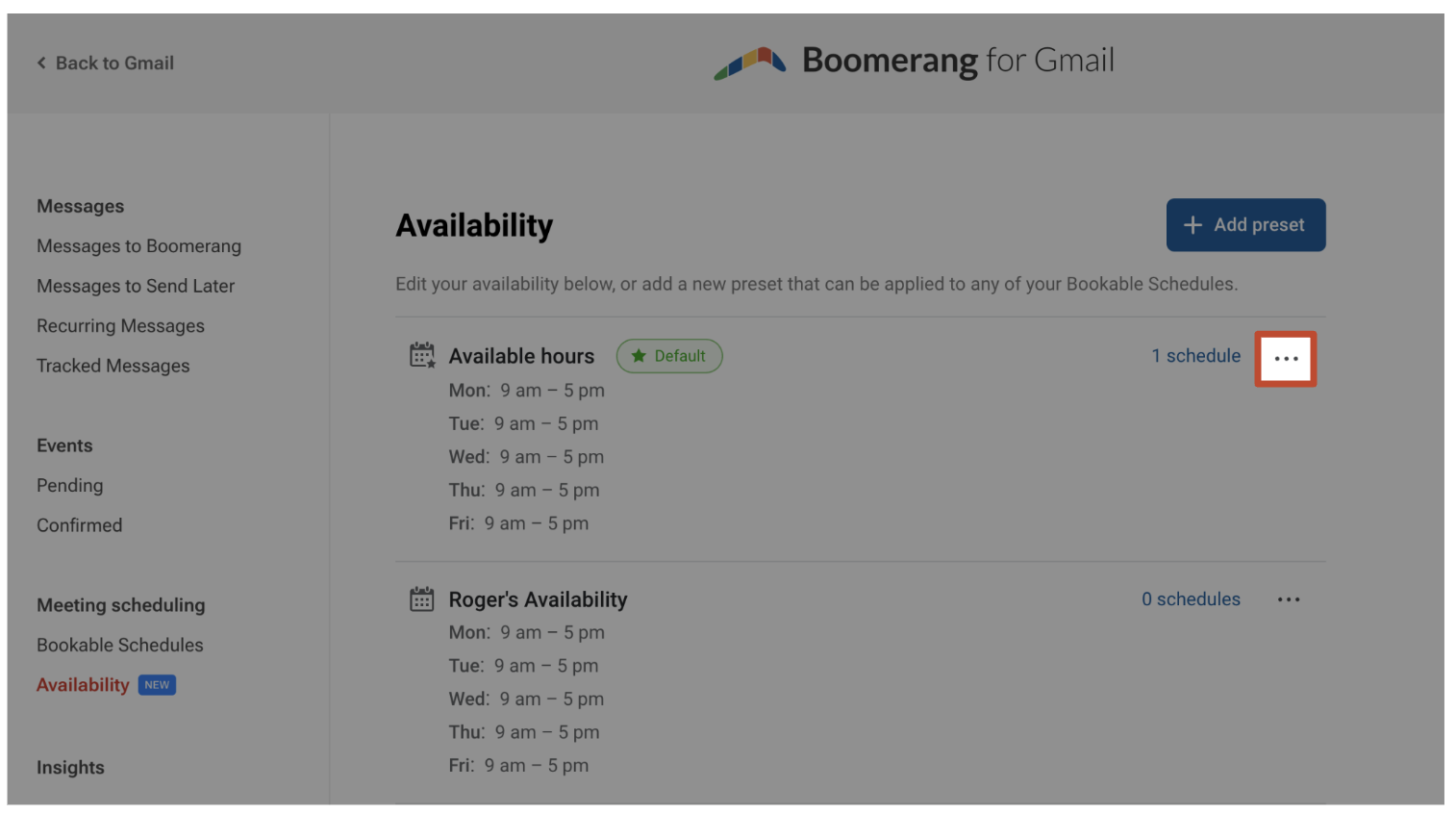 How do I manage my availability for multiple schedules at once