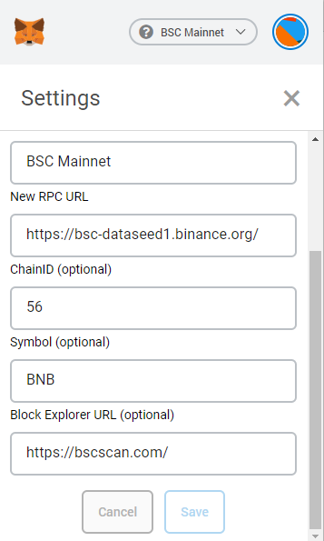 binance connect metamask