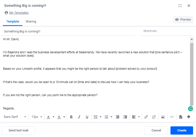 How To Use Email Template Shortcuts In Gmail SalesHandy Knowledge Base
