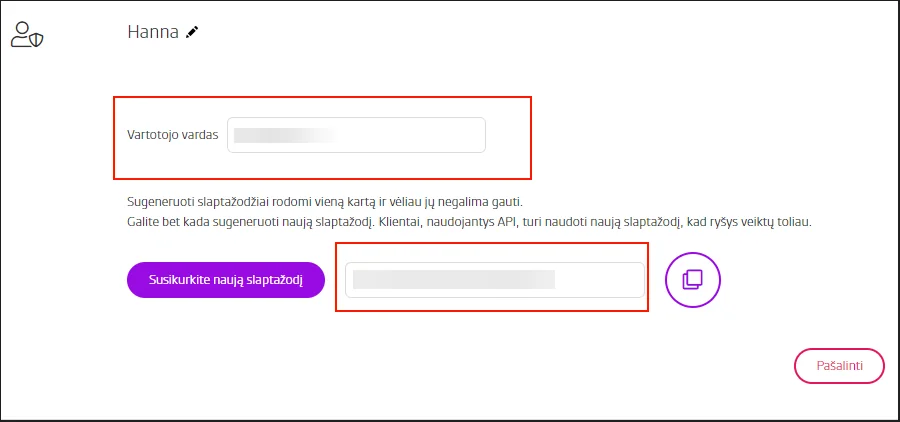 Integration setup screen 5