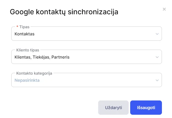 Integration setup screen 6