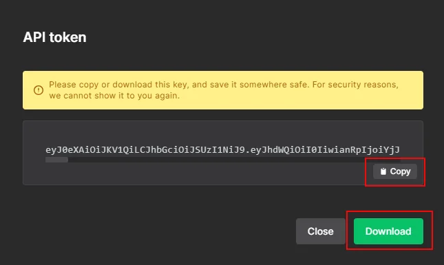 Integration setup screen 5