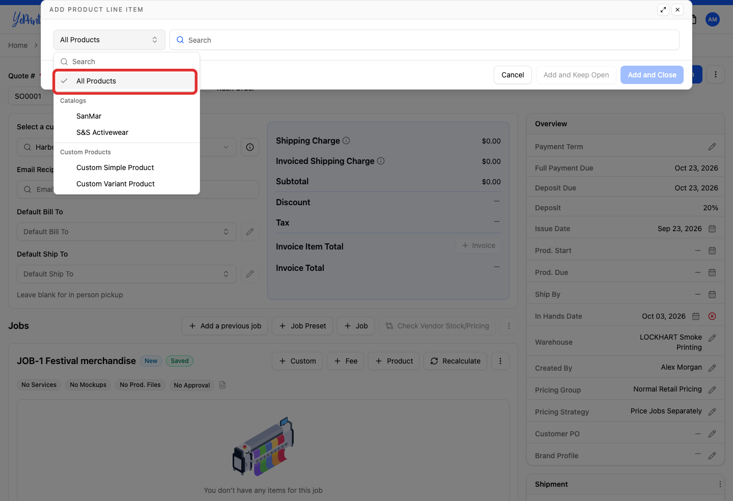 Product filter with enabled suppliers and reusable product types